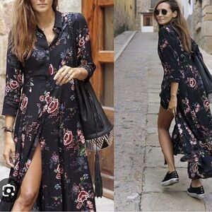 Zara floral maxi dress